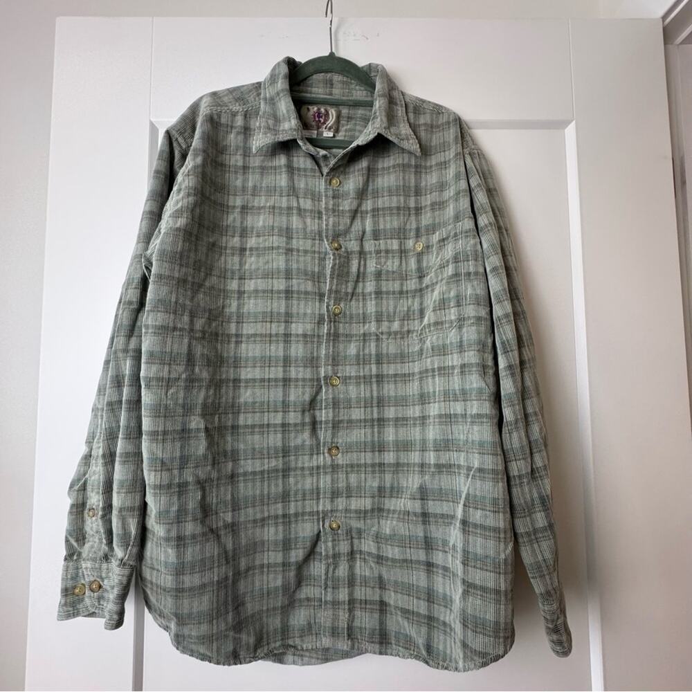 The Territory Ahead Men’s Large plaid Button Down Shirt Made in India Cotton